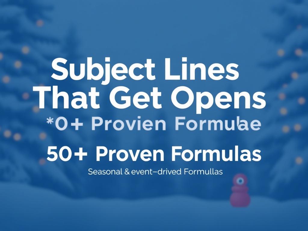Subject Lines That Get Opens: 50+ Proven Formulas. Seasonal and event-driven formulas