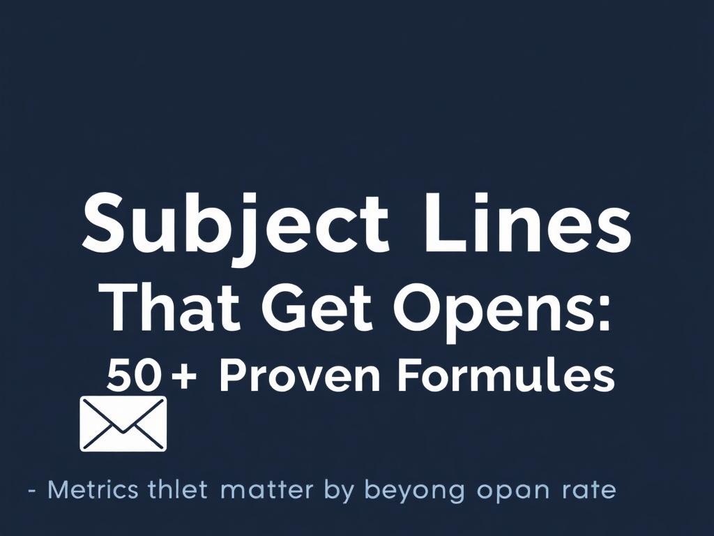 Subject Lines That Get Opens: 50+ Proven Formulas. Metrics that matter beyond open rate
