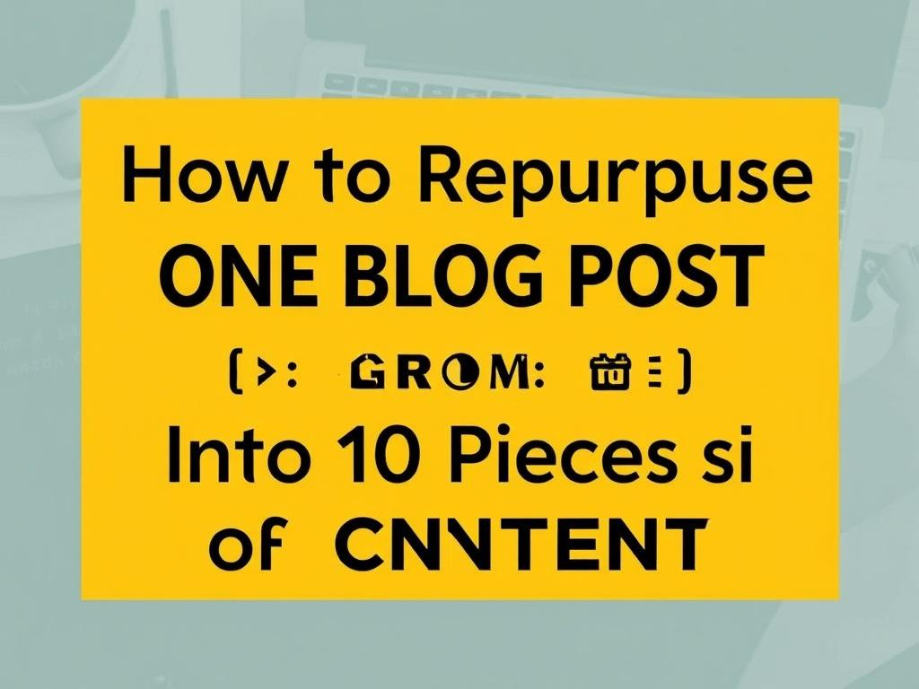 How to Repurpose One Blog Post Into 10 Pieces of Content. Tools and templates to speed the process